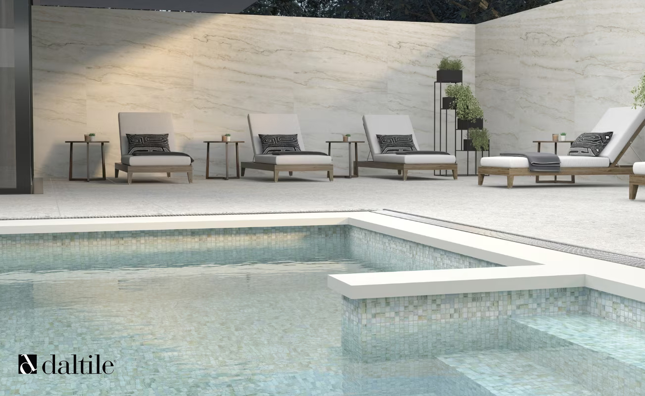 Daltile Exterior Outdoor Flooring Tile & Stone for pools, patios, and walk ways. | Copper State offers Daltile | Visit our showroom for samples. 