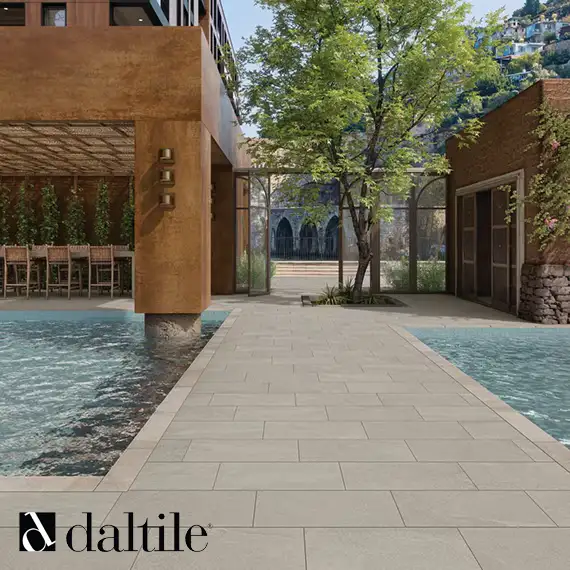 Daltile Slip Resistant Tile for pools, patio floor coverings, walk ways, and paths.