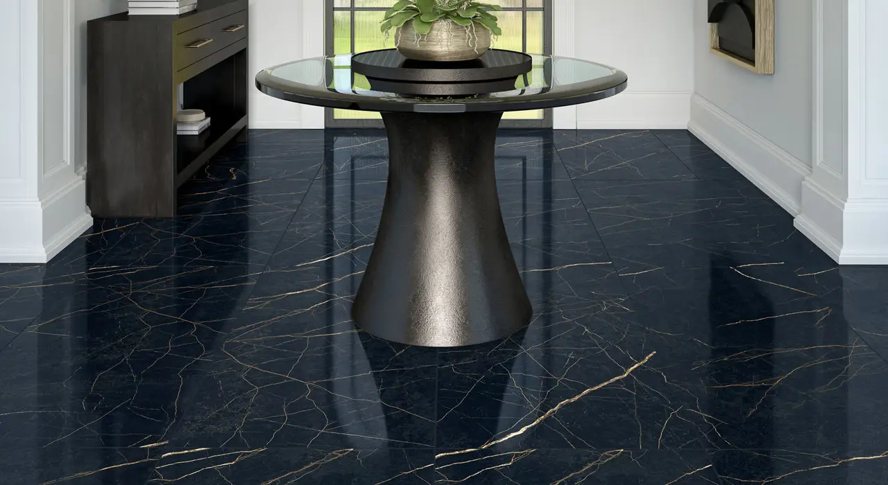 Dramatic marble flooring example for 2026 Interior Design choices.